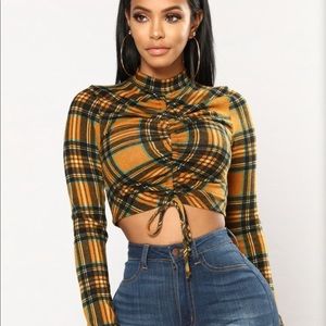 NEW .. Isabela Crop Top (Mustard) 😍